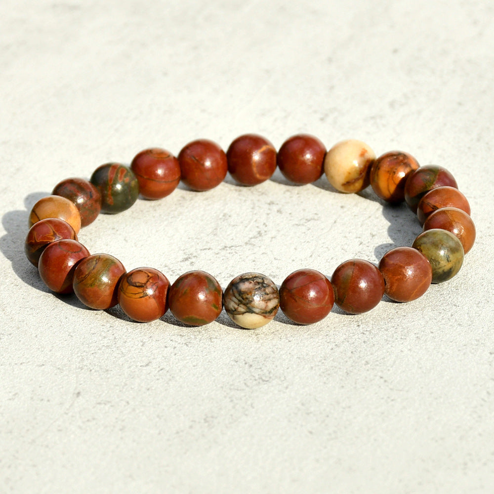 Wholesale New Chinese bracelet 8mm round beads natural stone bracelet